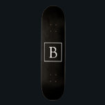 Enkelt klassiskt monogram | Svartvitt Mini Skateboard Bräda 18,5 Cm<br><div class="desc">Minimal och klassad.</div>