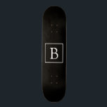 Enkelt klassiskt monogram | Svartvitt Mini Skateboard Bräda 18,5 Cm<br><div class="desc">Minimal och klassad.</div>