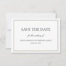 Enkelt klassiskt Spara datum meddelande-kort