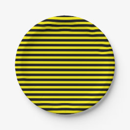 Enkelt klassiskt svartvitt och Gult med stripe