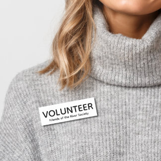 Enkelt klassiskt Volunteer Badge Namn bricka Namnbricka
