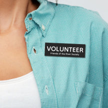 Enkelt klassiskt Volunteer Badge Namn bricka