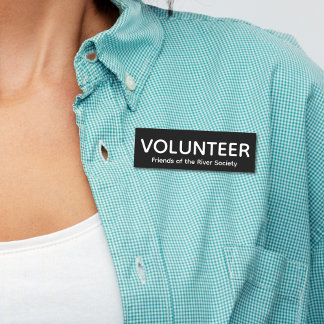 Enkelt klassiskt Volunteer Badge Namn bricka Namnbricka