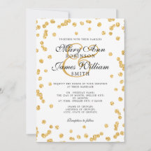 Enkelt konfetti Guld Glitter i och Elegant bröllop