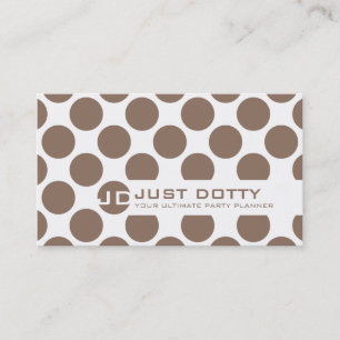 ENKELT KORT fet polka dots mocha brun