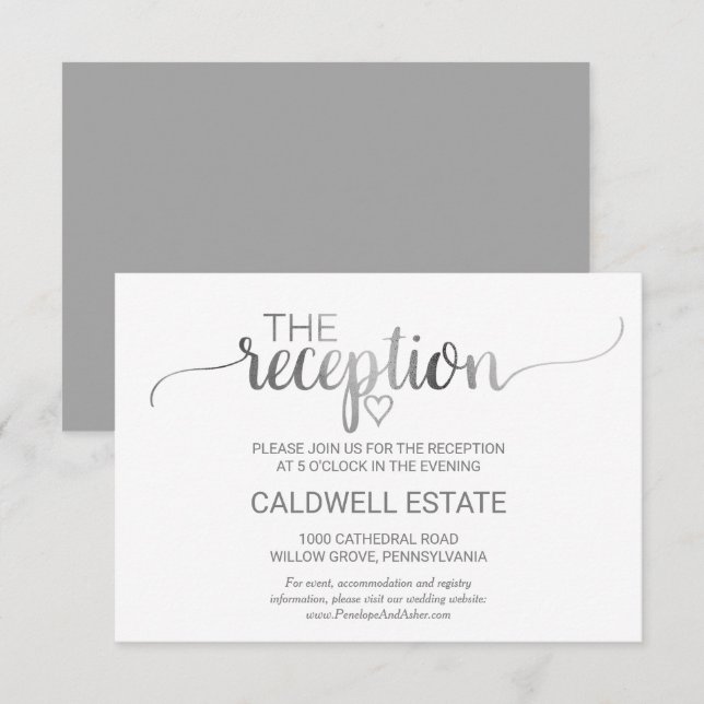 Enkelt kort för silverfärgning (Fram/baksida)