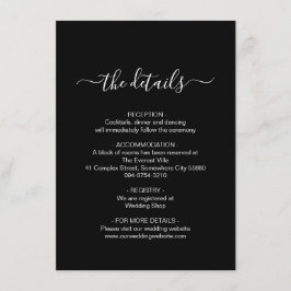 Enkelt kort för svart och vitt hölje