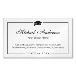Enkelt kort för svart och vitt Studenten Namn