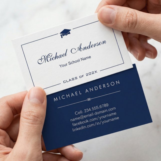 Enkelt kort för svart och vitt Studenten Namn (Skapare uppladdad)