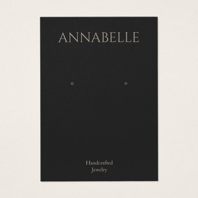 Enkelt kort för svart Visning (Framsidan)