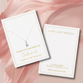Enkelt kort för Visning av Necklace-kort