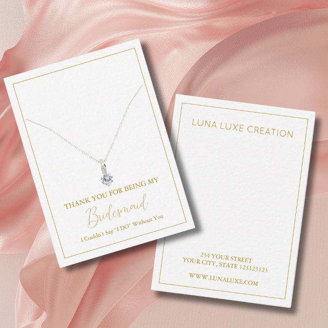 Enkelt kort för Visning av Necklace-kort (Skapare uppladdad)