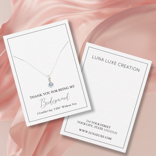 Enkelt kort för Visning av Necklace-kort (Skapare uppladdad)