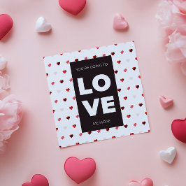 Enkelt kort med Kärlek ord och hjärtformer.