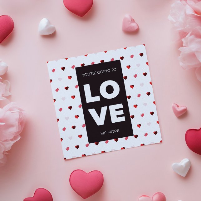 Enkelt kort med Kärlek ord och hjärtformer. (Skapare uppladdad)