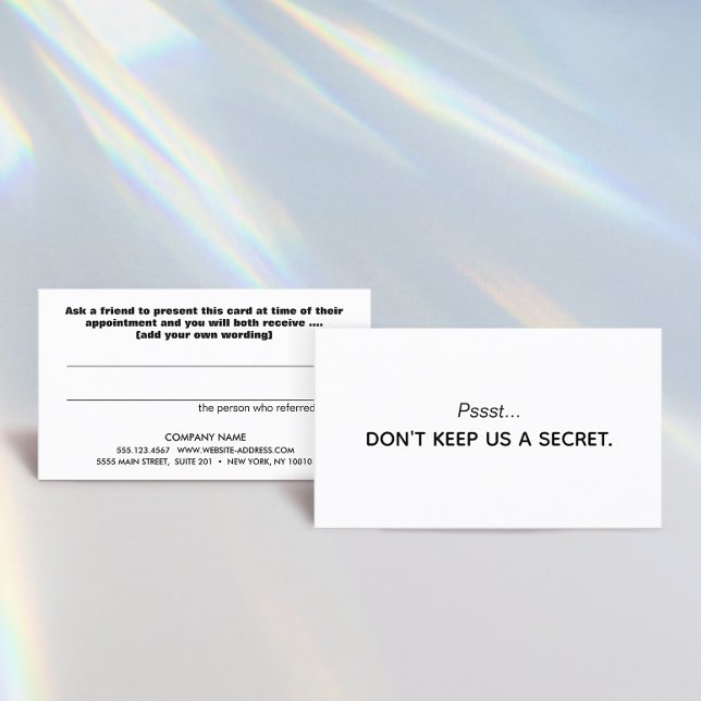 Enkelt kundreferenskort rabattkort (Skapare uppladdad)