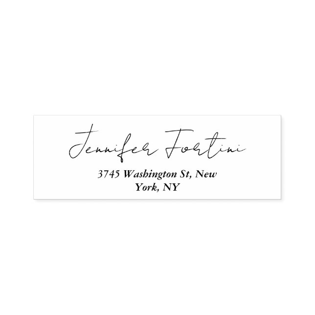 Enkelt Lab med Elegant Svartvitt Självfärgande Stämpel (Design)