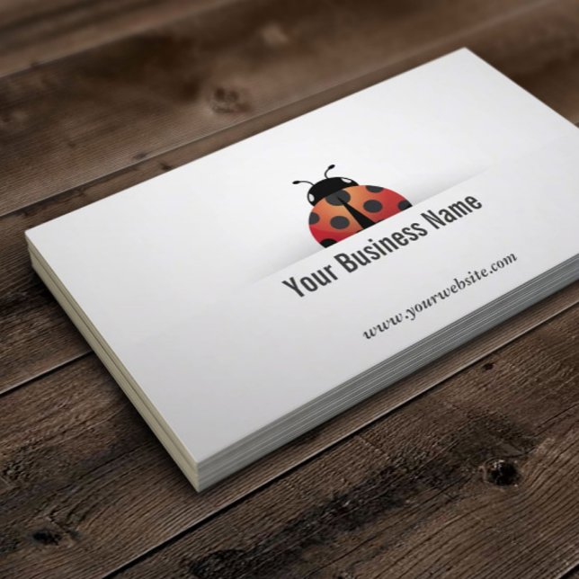 Enkelt Ladybug-Affärskort Visitkort (Skapare uppladdad)