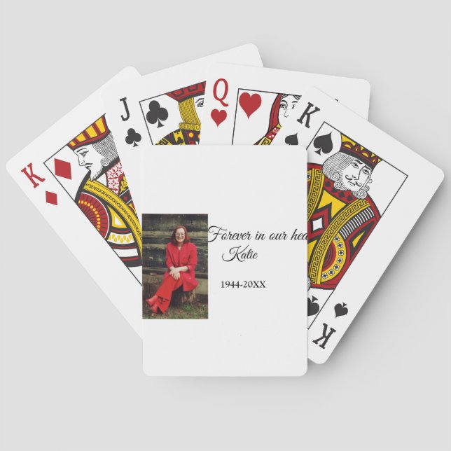 enkelt Lägg till bildtextmemorandummet Casinokort (Baksidan)