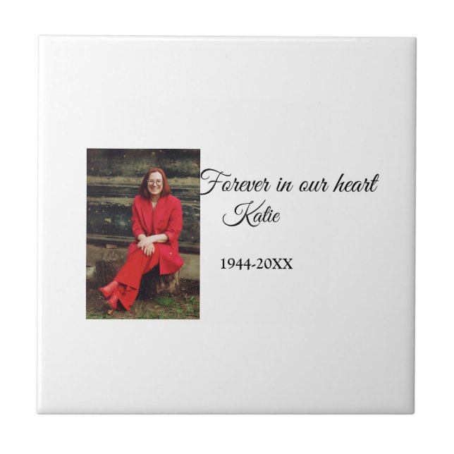 enkelt Lägg till bildtextmemorandummet Kakelplatta (Framsidan)