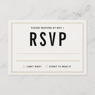 Enkelt lantligt bröllop OSAsvarskort OSA Kort