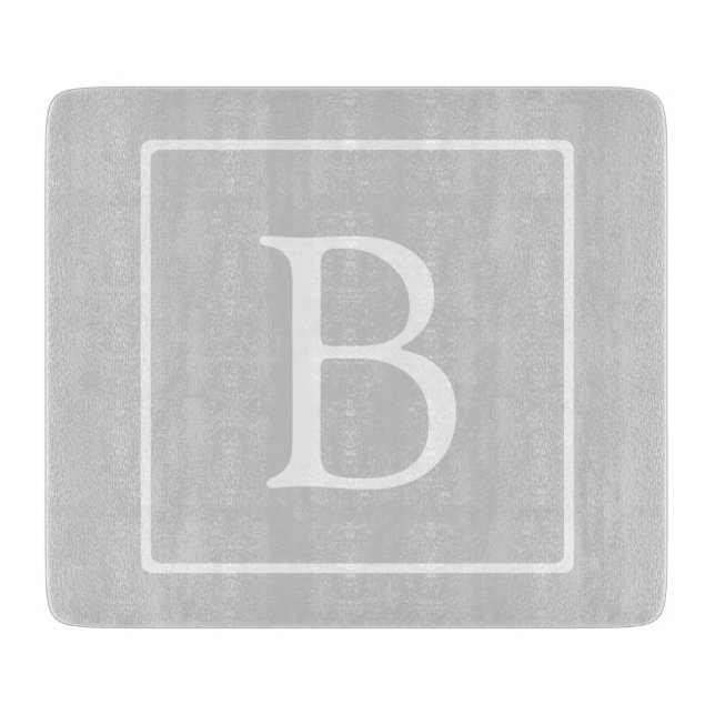 Enkelt lätt Grått Monogram (Framsidan)