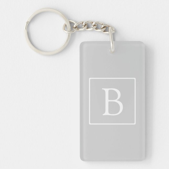 Enkelt lätt Grått Monogram (Framsidan)