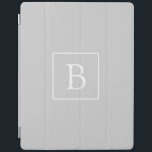 Enkelt lätt Grått Monogram iPad Skydd<br><div class="desc">Tack för ditt köp!</div>