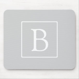 Enkelt lätt Grått Monogram Musmatta