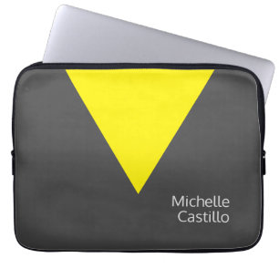 Enkelt, lätt Gult, vit, minimalistisk Namn Laptop Fodral