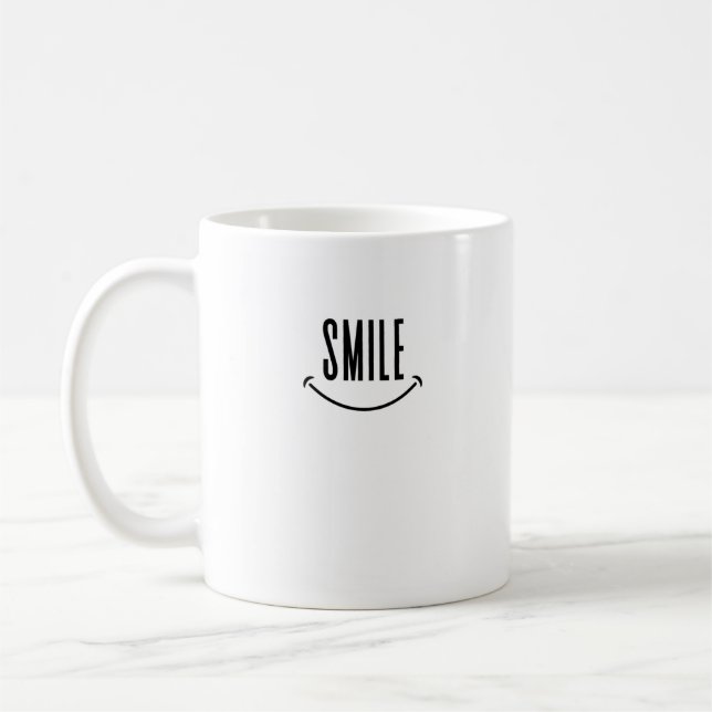 Enkelt leende kaffemugg (Vänster)