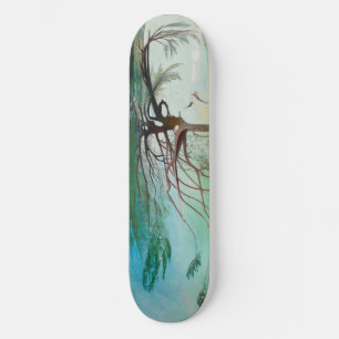 Enkelt liggande Träd-kantfärg Mini Skateboard Bräda 18,7 Cm