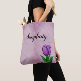 Enkelt Lila Tulip Tygkasse