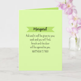 Enkelt Lime Green Be Gud Bible Verse Christian Kort