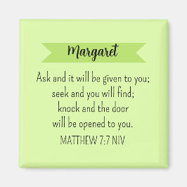 Enkelt Lime Green Be Gud Bible Verse Christian Magnet