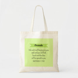 Enkelt Lime Green Be Gud Bible Verse Christian Tygkasse