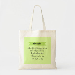 Enkelt Lime Green Be Gud Bible Verse Christian Tygkasse