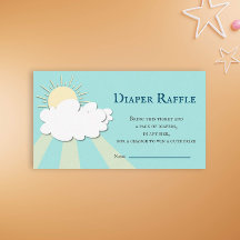 Enkelt litet solljus babyskor Diaper Raffle