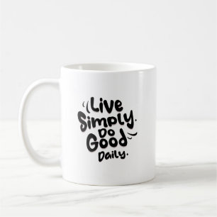 Enkelt liv, hjärtslag: Daglig inspiration Kaffemugg