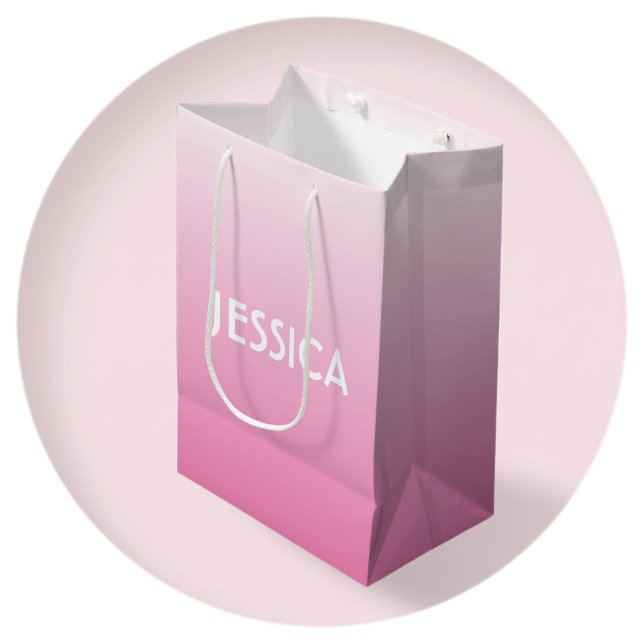 Enkelt ljus Rosa Fading Ombre-övertoning & Namn (Skapare uppladdad)