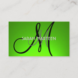 Enkelt ljust - grönt bleknar beställnings- visitkort