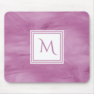 Enkelt ljust - modern Monogram för purpurfärgad Musmatta