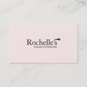 Enkelt Ljust rosa Eyelash Salon Visitkort