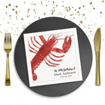 Enkelt Lobster Thned Födelsedagsfest Firande