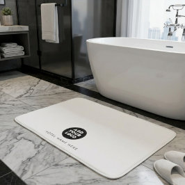 Enkelt Logotyp Hotell Restaurang Namn Vitt Badrumsmatta