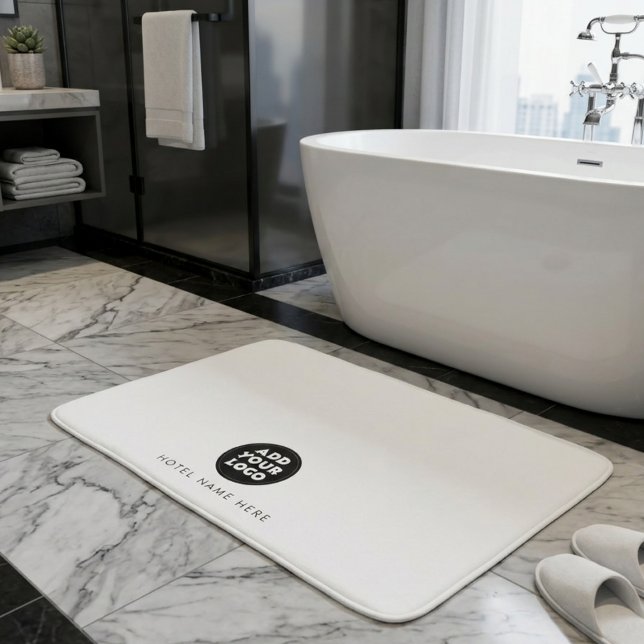 Enkelt Logotyp Hotell Restaurang Namn Vitt Badrumsmatta (Skapare uppladdad)