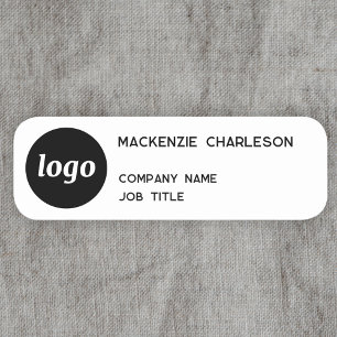 Enkelt Logotyp Minimalistisk Namnbricka