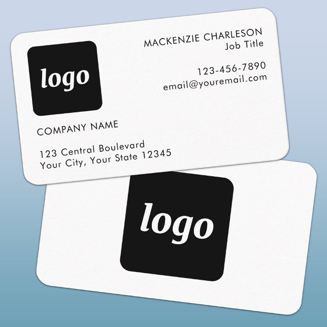 Enkelt logotyp och text visitkort (Simple logo with custom text business branding promotional business cards )
