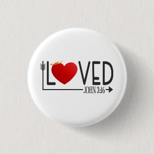 Enkelt lovad bibelverse Valentine  PIN-knapp Knapp