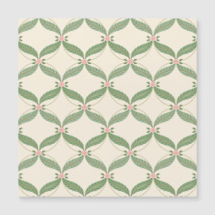 Enkelt Lövs Flowers Grid Mönster